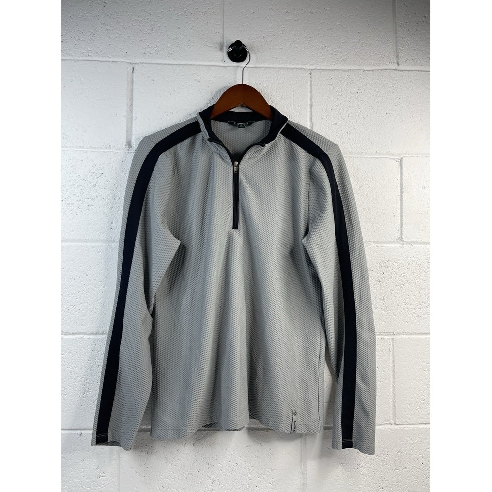Lauren Active‎ Sweater Women Size XL Gray Ralph Lauren 1/4 Zip Poly/Elastane